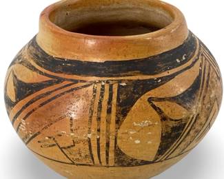 Old Hopi Polychrome Painted Pottery Jar