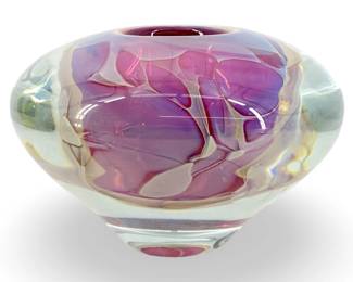 1996 Signed Chris Heilman Studio Glass Vase