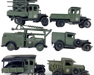 6pc The Yorkshire Toy Bell Trucks