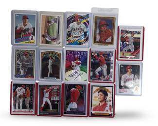 14 Assorted Shohei Ohtani Baseball Trading Cards