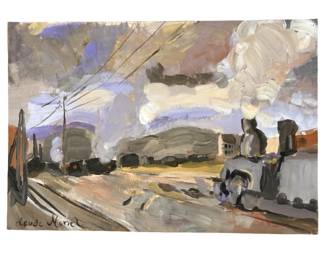 Signed Attributed Claude Monet Gouache Painting