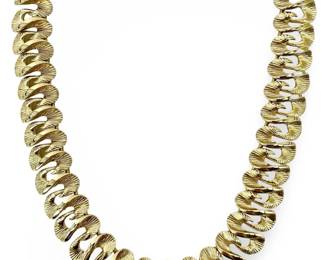 Lisner Gold Toned Collar Necklace