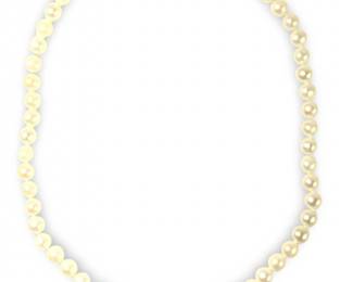 14Kt Gold Clasp Natural Pearl Necklace
