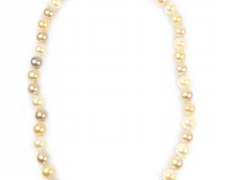 14Kt Yellow Gold Clasp Cultured Pearl Necklace