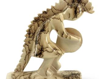 Signed VT Navajo Horsehair Kokopelli Sculpture