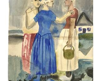 Signed Attributed Pablo Picasso Watercolor
