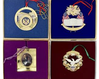 4pc 90âs The White House Christmas Ornaments