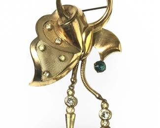 Remarkable Regal 12Kt Gold Filled Dangle Brooch