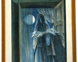 Signed Joseph Mugnaini âThe Visitor" Lithograph