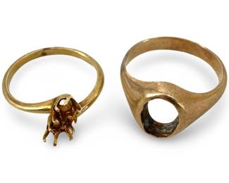 2pc 14K & 10K Gold Rings