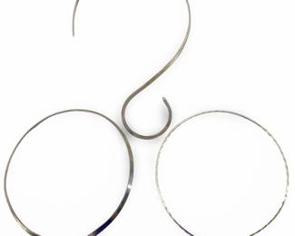 3pc Silver Spiral Necklaces