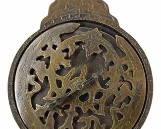 Old Indian Brass Astronomical Astrolabe