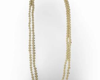 Fabulous Long 58in. Natural Pearl Necklace