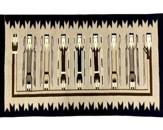 Hand Woven Navajo Yei Rug