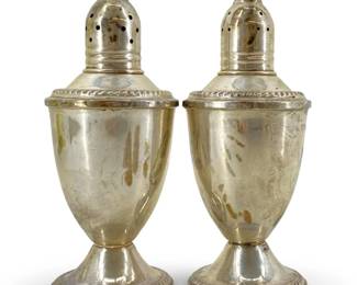 2pc Sterling Weighted Salt & Pepper Shakers
