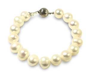 IPS Sterling Silver Freshwater Pearl Bracelet