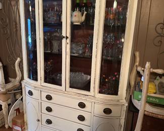 Drexel China cabinet refinished to a modern farmhouse vibe