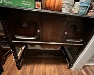 Antique Tomlinson chair, manufacturing company sideboard/buffet mahogany