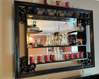 Vintage mirror wall shelf