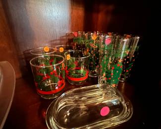 Vintage Christmas glasses
