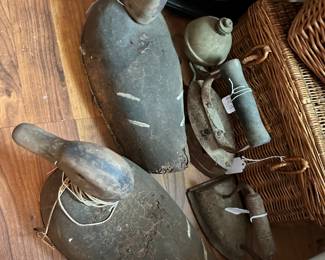 Antique duck decoys
