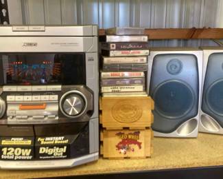 Philips 3 CD Changer Tape Player With Tapes