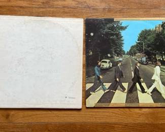 2 Vintage Beatles Vinyl Records Abbey Road And White Album Vinyl