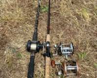 Contender Custom Bigwater Pole Shimano Reel With Air IM7 Pole Two Empty Reels