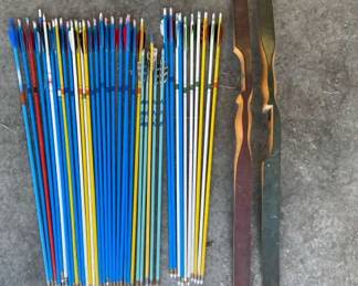 Archery Two Nighthawk 60 in. Bows L R With Collection of Different Sized Arrows