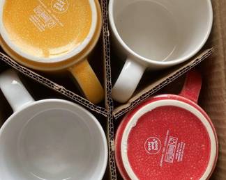 BRAND NEW Set Of Four Colorful Coffee Mugs
