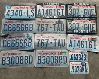 Retired Washington License Plates
