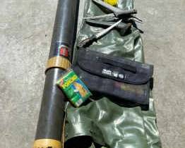 Steel Shank Womens Size 11 One Piece Waders Rod Guard Knives Poncho
