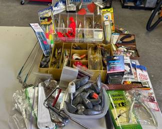 Two Tackle Boxes Filled With Spinnerbaits Spoons Vintage Fishing Flys And Much More