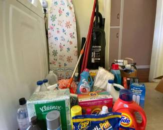 Household Cleaning Items Including Eureka The Boss Power Vacuum Iron And Ironing Board
