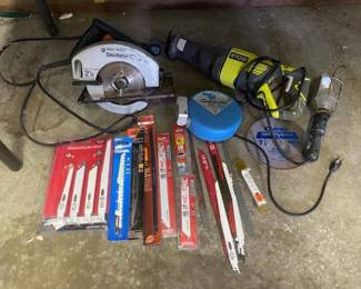 BlackDecker 2 14 Ball Bearing Sawforce Handsaw Ryobi 120V Sawzall With Blades Cordomatic Light