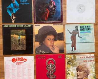 Collection Of 9 Vintage Vinyl Records Including Janis Ian Toto Arlo Guthrie Janis Joplin And More