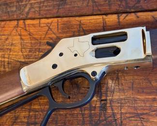 Texas Strong custom engraved Henry lever action carbine — 100% proceeds will be donated to the Community Foundation of the Texas Hill Country’s Kerr County Flood Relief Fund.