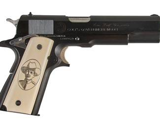 Limited Edition Colt Jimmy Lile Lone Wolf Gonzaullas Texas Ranger Pistol and Knife Set
