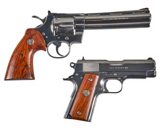 Cased Colt Double Diamond Python and Officers Model Set