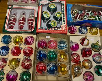 Vintage glass ornaments