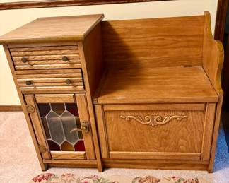 Antique gossip bench