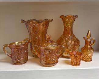 Marigold carnival glass