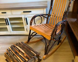 Bentwood rocker and footstool