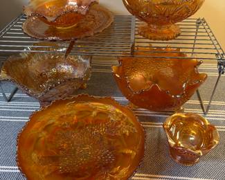 Marigold carnival glass
