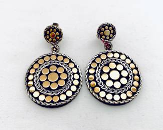 JOHN HARDY 18K/STERLING EARRINGS