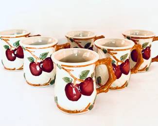 FRANCISCAN APPLE BLOSSOM TWIG HANDLE MUGS