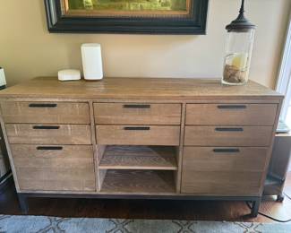 Arhaus Palmer oak credenza