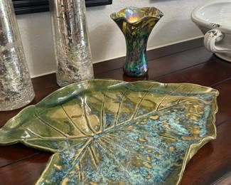 Pottery Leaf tray