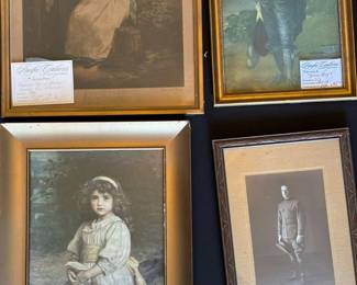 Framed Vintage Prints Blue Boy And Others