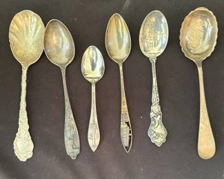 Sterling Silver Worlds Fair Souvenir Spoon And Other Washington Spoons